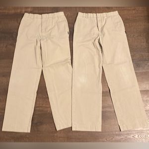 2 Pair of Boys Size 18 Khaki Parker Uniform Pants